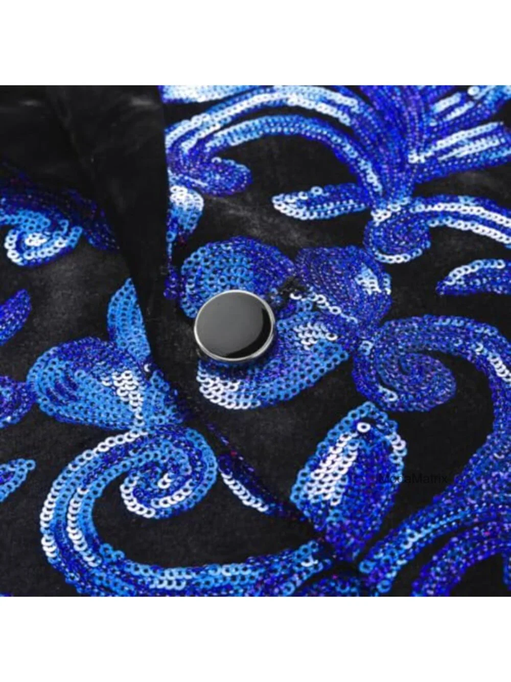 Mens Velvet Sequins Blazer Slim Fit Shawl Collar Tuxedo Party Jacket